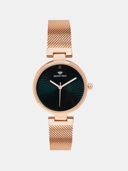 Mont Neo - Women Green Dial Analog Stainless Steel Watch 9005T-B3314 (M)