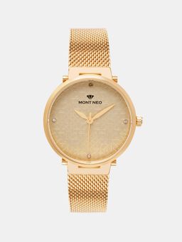 Mont Neo - Women Ivory Analog Stainless Steel Watch 9006T-B2209 (M)