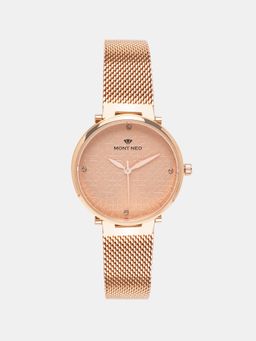Mont Neo - Women Rose Analog Stainless Steel Watch 9006T-B3307 (M)