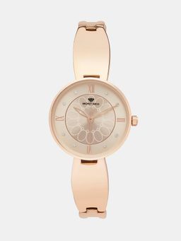 Mont Neo - Women Quartz Rose Dial Analog Metal Watch 9008T-M3307 (M)