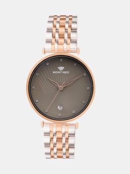 Mont Neo - Women Quartz Brown Dial Analog Metal Watch 9010E-M1315 (M)