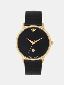 Mont Neo - Men Black Analog Leather Watch G1034E-L2204 (M)