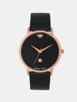 Mont Neo - Men Black Analog Leather Watch G1034E-L3304 (M)