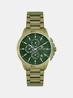 Mont Neo - Men Quartz Green Dial Analog Stainless Steel Watch G1051M-M101014 (M)