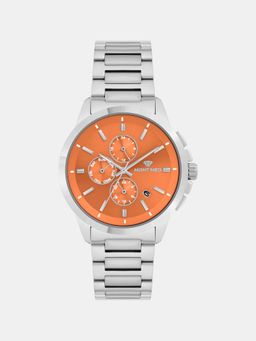Mont Neo - Men Quartz Orange Dial Analog Stainless Steel Watch G1051M-M1119 (M)