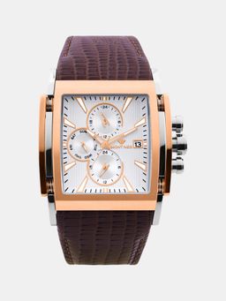 Mont Neo - Men Quartz Silver Dial Multi-Function Leather Watch G1057M-L1303 (M)