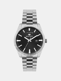 Mont Neo - Men Quartz Black Dial Analog Stainless Steel Watch G3505D-M1104 (M)