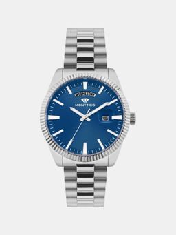 Mont Neo - Men Quartz Blue Dial Analog Stainless Steel Watch G3505D-M1105 (M)