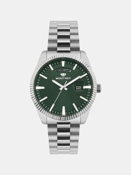 Mont Neo - Men Quartz Green Dial Analog Stainless Steel Watch G3505D-M1114 (M)