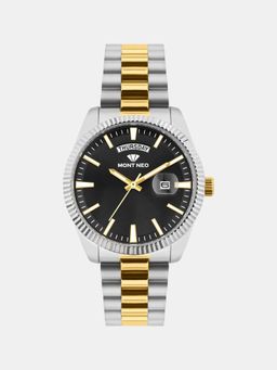 Mont Neo - Men Quartz Black Dial Analog Stainless Steel Watch G3505D-M1204 (M)