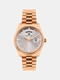 Mont Neo - Men Quartz Silver Dial Analog Stainless Steel Watch G3505D-M3303 (M)