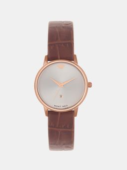 Mont Neo - Women Silver Analog Leather Watch L1034E-L3303 (M)