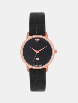Mont Neo - Women Black Analog Leather Watch L1034E-L3304 (M)