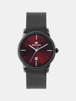Mont Neo - Women Quartz Red Dial Analog Mesh Watch L1052E-B4412 (M)