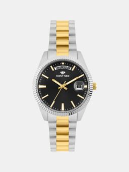 Mont Neo - Men Quartz Black Dial Analog Stainless Steel Watch L3505D-M1204 (M)