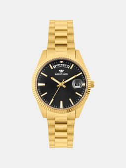 Mont Neo - Women Quartz Black Dial Analog Stainless Steel Watch L3505D-M2204 (M)