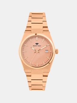 Mont Neo - Women Quartz Gold Dial Analog Stainless Steel Watch L3509E-M3303 (M)