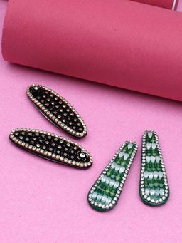 Laida - 4 - 2 Gold and 2 Green Tic Tac Pins