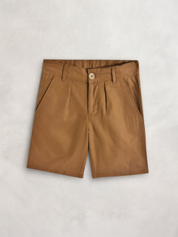 CHERRY CRUMBLE BY NITT HYMAN - Khaki Solid Crisp Shorts