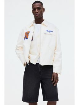 H&M - Men Black Baggy Denim Shorts