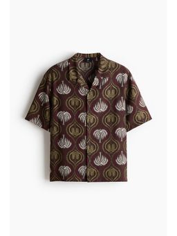 H&M - Men Brown Relaxed Fit Resort Shirt