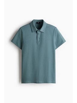 H&M - Men Turquoise Slim Fit Polo Shirt