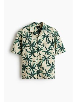 H&M - Men Green Relaxed Fit Cotton Resort Shirt