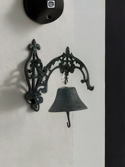 At Home by Nilkamal - Ancient Orient Large Door Bell Black