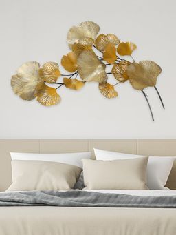 At Home by Nilkamal - Fan Leaf Wall Decor Mustard