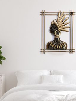 At Home by Nilkamal - Tribal Queen Wall Decor Black & Gold