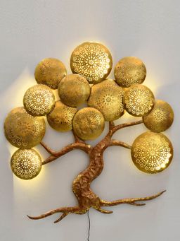 At Home by Nilkamal - Blooming Tree Wall Decor Brown & Gold