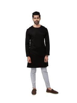 B Label - Black Crackle Casual Kurta