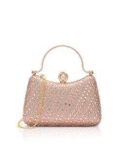 Lavie Signature - Xingu Womens Handle Frame Clutch With Detachable Strap - Rose Gold (S)