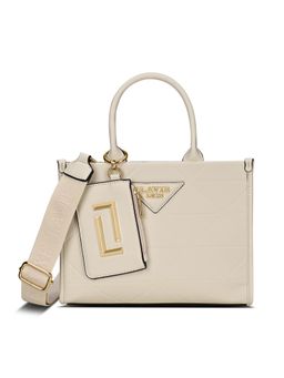 Lavie Luxe - Women Mona26 Box Satchel Bag With Detachable Strap - Off White
