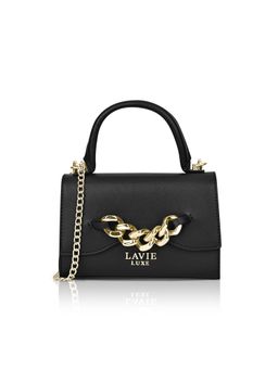 Lavie Luxe - Women Chain26 Flap Sling Bag - Black (S)
