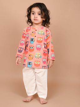 Lil Pitaara - Pink Pure Cotton Unisex Pyjama (Set of 2)