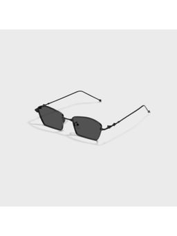 SAM AND MARSHALL - Darian Uv Protection Black Rectangle Sunglass for Unisex-Darian_Black_20069