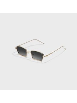 SAM AND MARSHALL - Darian Uv Protection Black Rectangle Sunglass for Unisex-Darian_Gold_20072