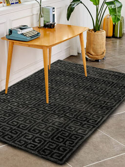 Saral Home - Grey Microfiber Carpet -150x210 cm