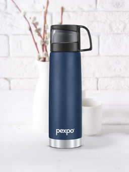Pexpo - Fererro Denim Blue Stainless Steel Vacuum Insulated Hot & Cold Flask - 500ml