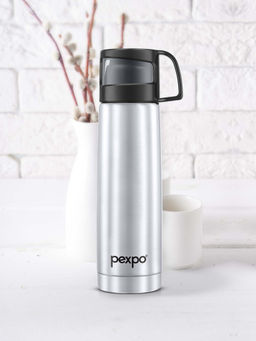 Pexpo - Fererro Silver Stainless Steel Vacuum Insulated Hot & Cold Flask - 500ml