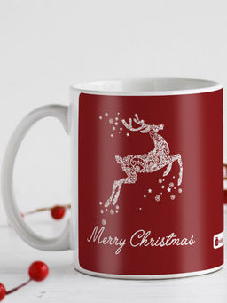 Indigifts - Christmas Gifts Merry Christmas Printed Brown Coffee Mug 330ml