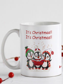 Indigifts - Christmas Decoration Its Christmas Printed White Coffee Mug 330ml