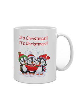 Indigifts - Christmas Mugs Its Christmas Printed White Coffee Mug 330ml