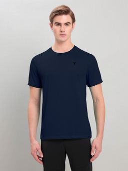 Technosport - Navy Blue Solid T-Shirt