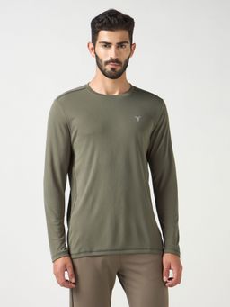 Technosport - Olive Solid T-Shirt