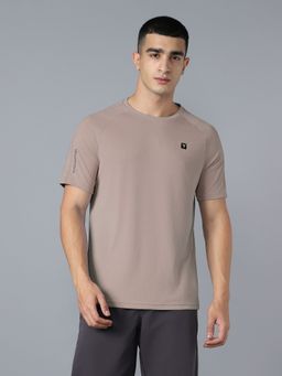 Technosport - Khaki Solid T-Shirt