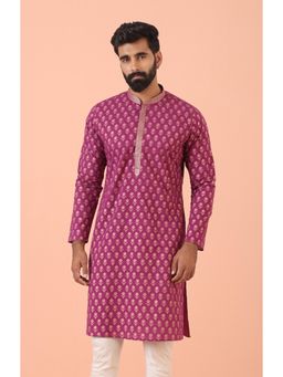 KISAH - Mens Pink Printed Kurta