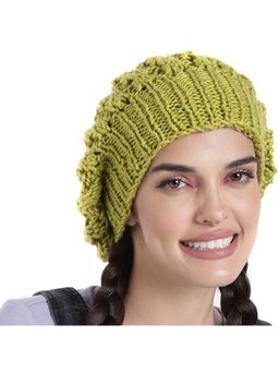 Magic Needles - Women Olive Green Shroom Beanie