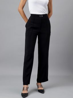 Latin Quarters - Women Black High Rise Trouser